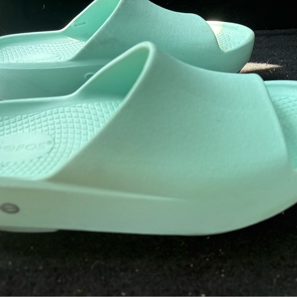 OOFOS OOahh Plus Slide Sandal - Mint / M9/W11/ EU 42 - Picture 3 of 6